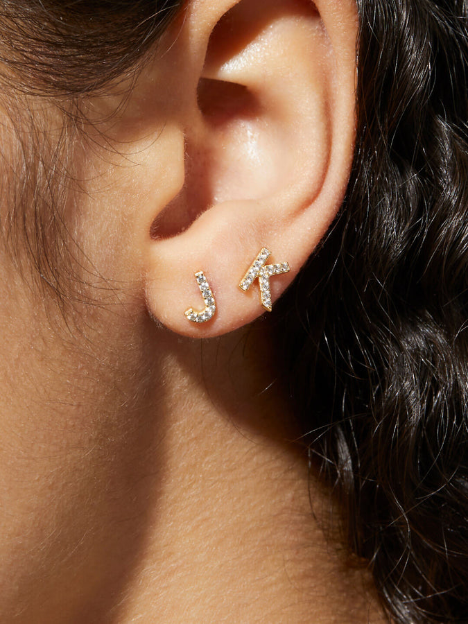 Letter Stud Earring - Single Letter Stud, Ana Luisa