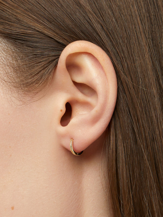 Gold Hoop Earrings Huggie Hoop Earrings Mini Ear Huggie Gold