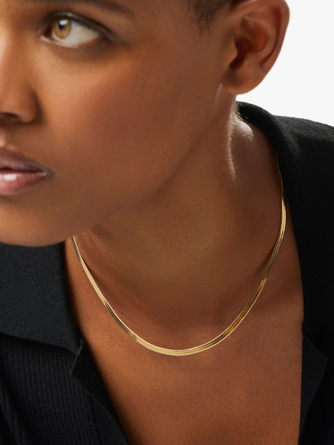 Herringbone Chain Necklace Ina | Ana Luisa Jewelry