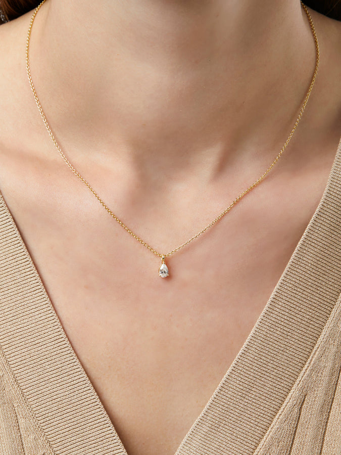 Delicate Solitaire Pendant - Elise Pendant | Ana Luisa Jewelry