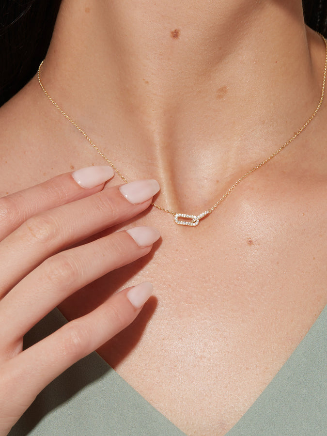 Lucia Large Link Diamond Necklace | Designer Fine Jewelry by Sara Weinstock