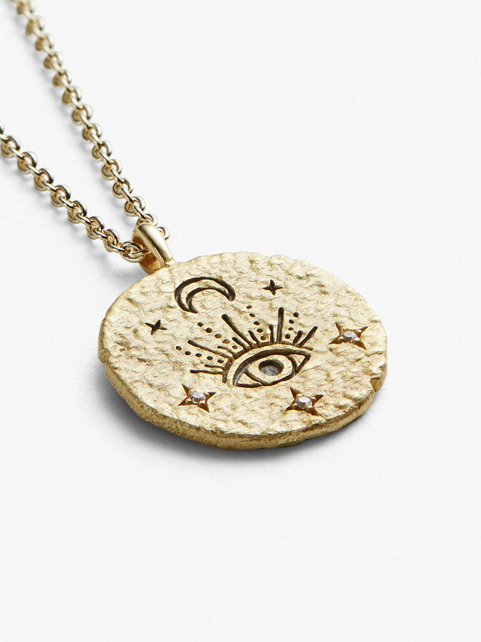 gold coin necklace pendant