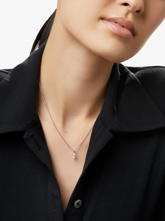 Delicate Solitaire Pendant - Elise Pendant | Ana Luisa Jewelry