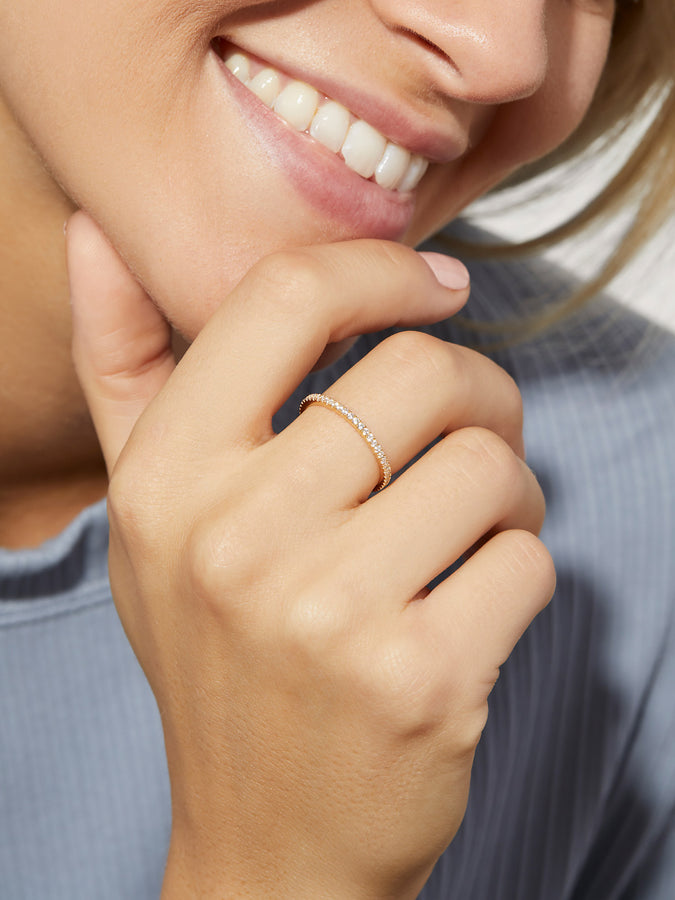 Gold Signet Ring - Amara Black | Ana Luisa Jewelry