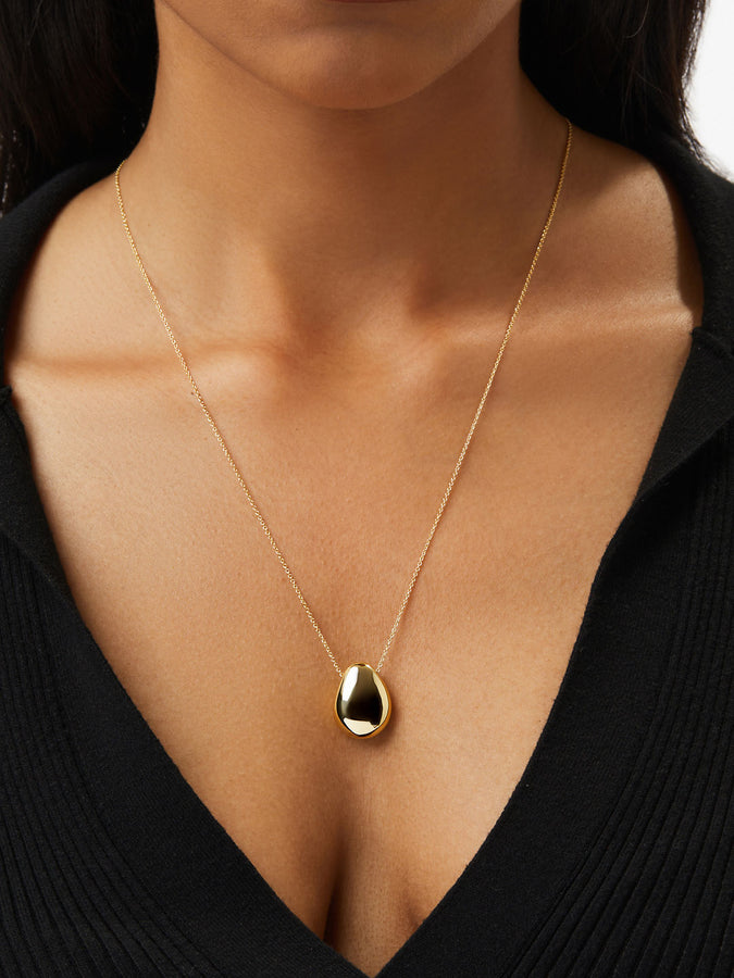 Gold Heart Necklace - Laure Mother of Pearl, Ana Luisa