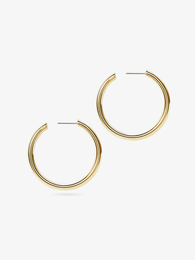 White gold hoop earrings on sale medium