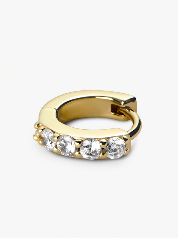 Sterling Silver 14K Gold Diamond Studs - Diamond Studs - Gold - Ana Luisa Jewelry