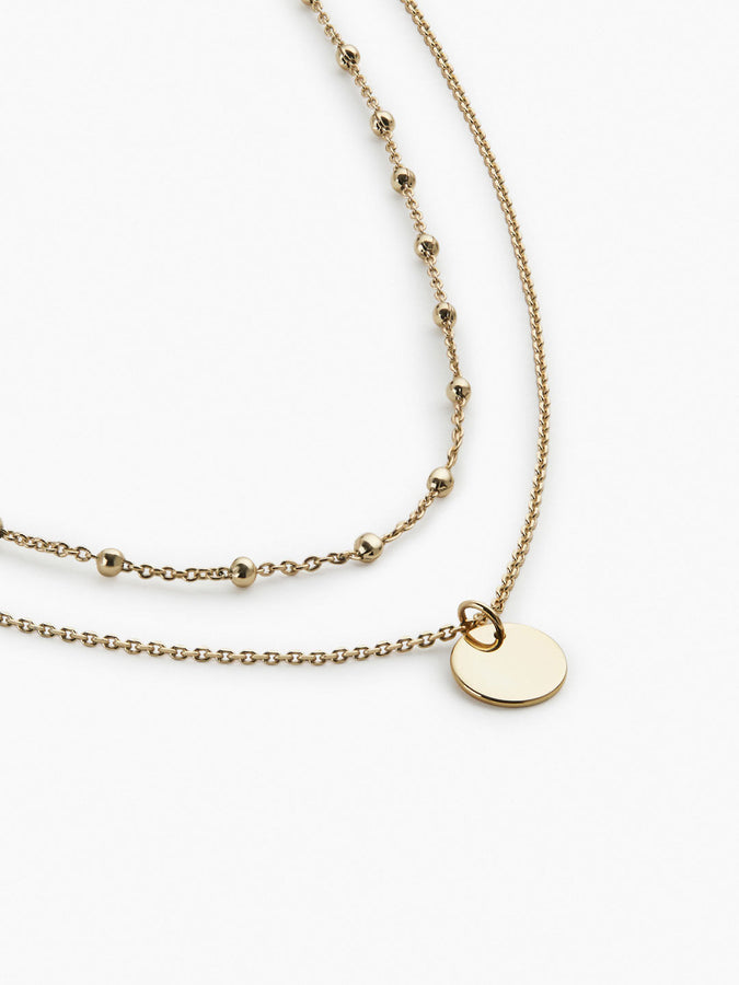 Triple Initial Coin Necklace | Rosefield Official