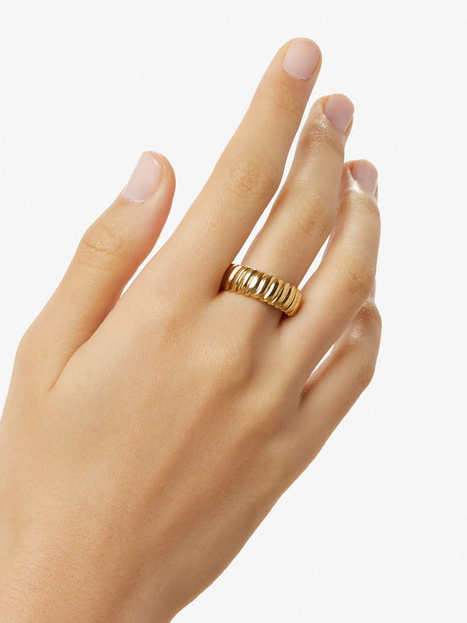 Gold Band Ring - Gold Diamond Eternity Ring, Ana Luisa