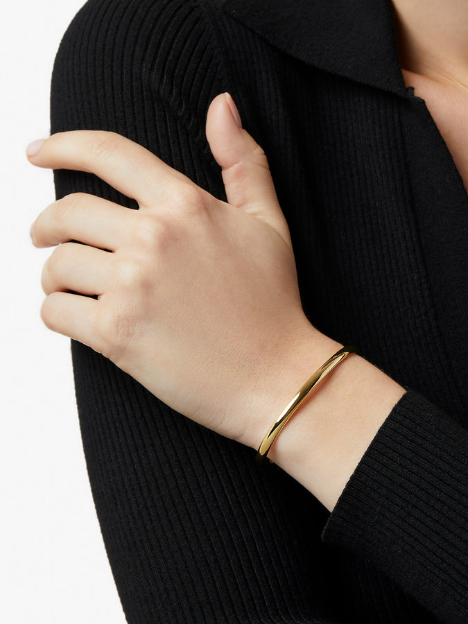 Dainty Gold Bangle Bracelet, 14k Solid Gold Bangle Bracelet, Solid