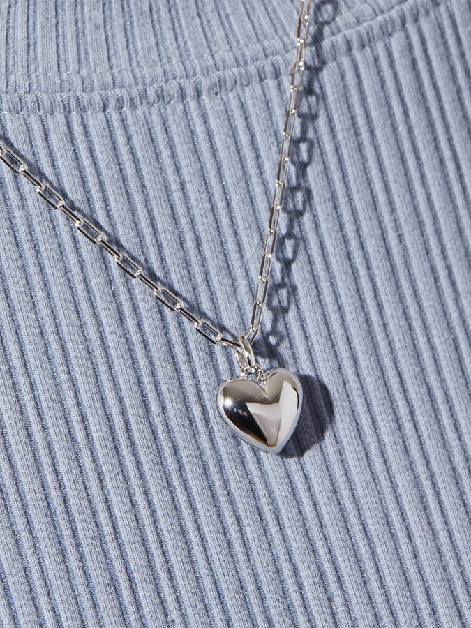 Puffed Heart Necklace - Lev, Ana Luisa