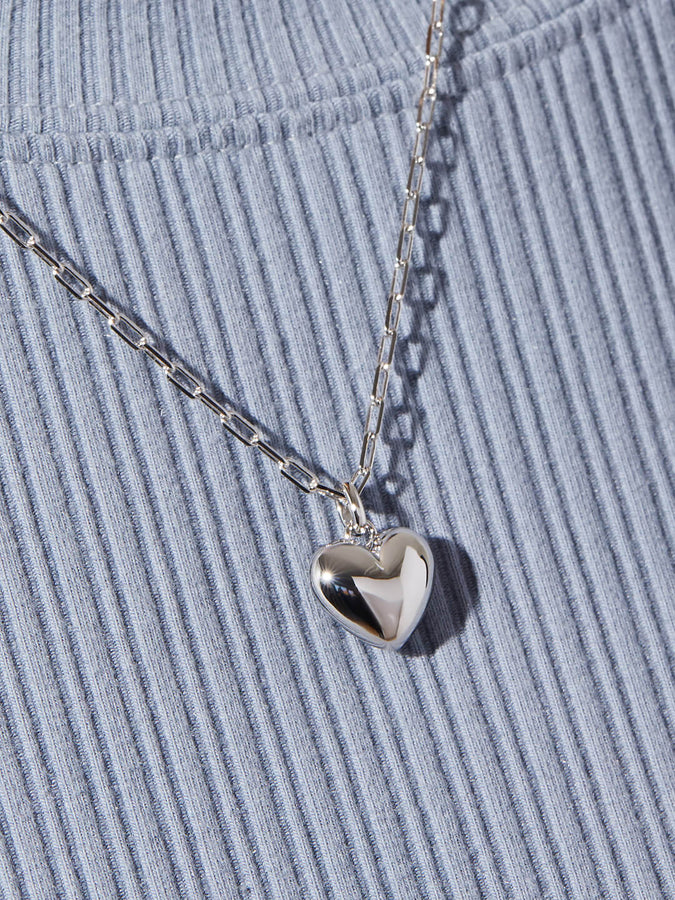 Small Silver Heart Necklace Pendant