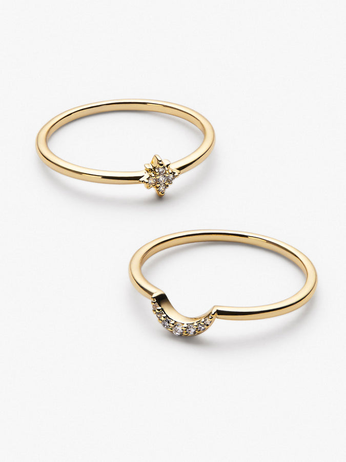 Moon and Star Rings - Sky Set | Ana Luisa | Online Jewelry Store