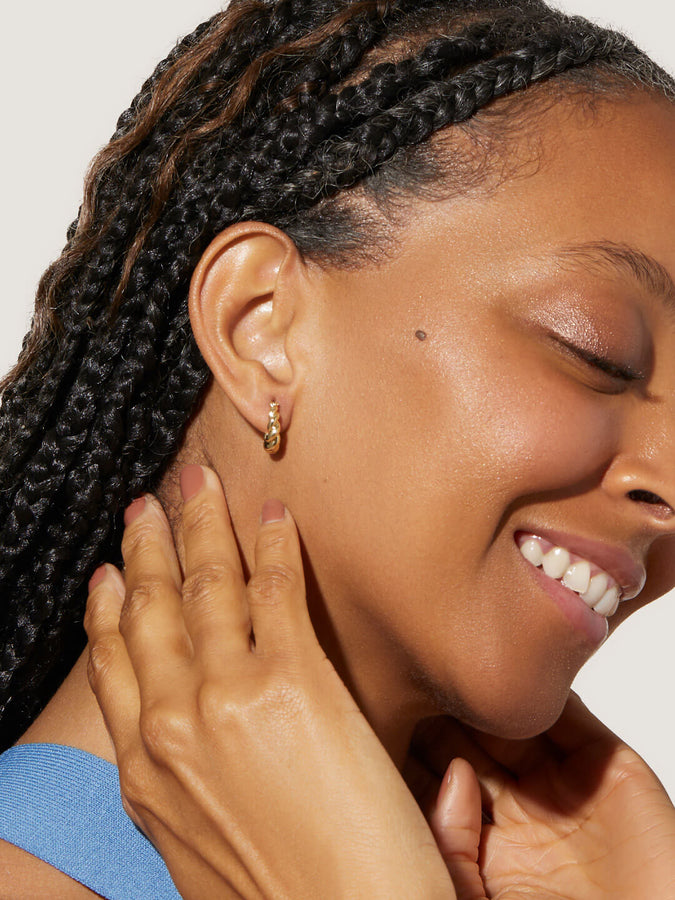 Small Gold Hoop Earrings - Gold Hoops Small | Ana Luisa Jewelry