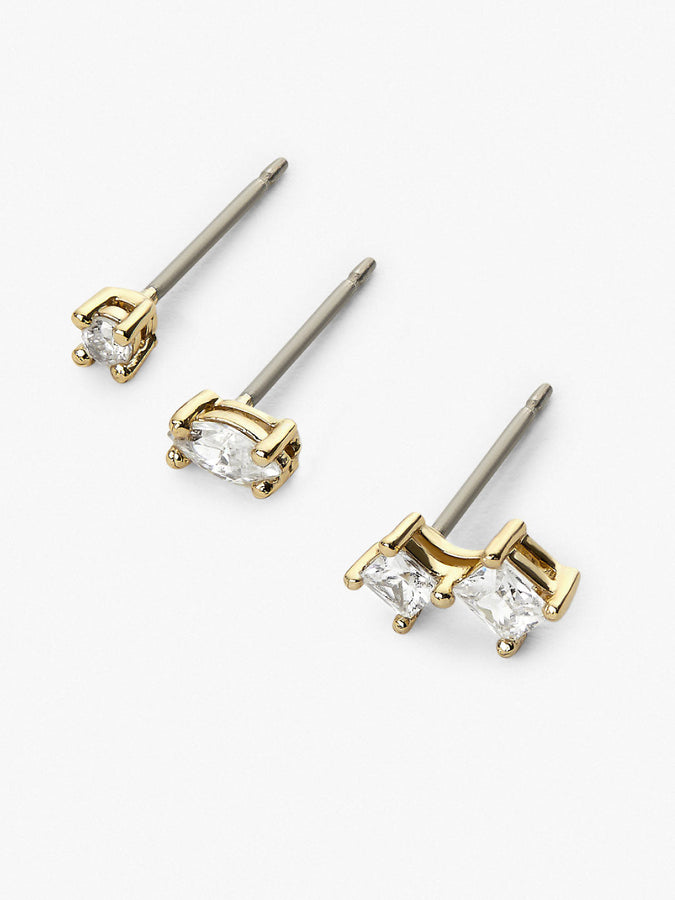 Flipkart.com - Buy SSFJ 1 gram gold Side ear Earring combo set Copper Stud  Earring Online at Best Prices in India