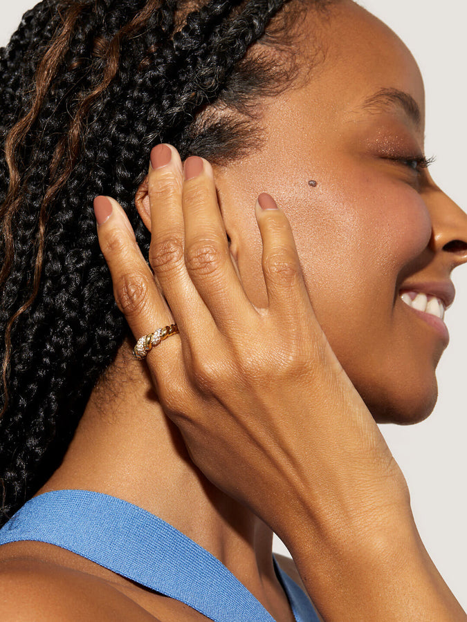 Twisted Hoop Earrings - Paris Pave, Ana Luisa