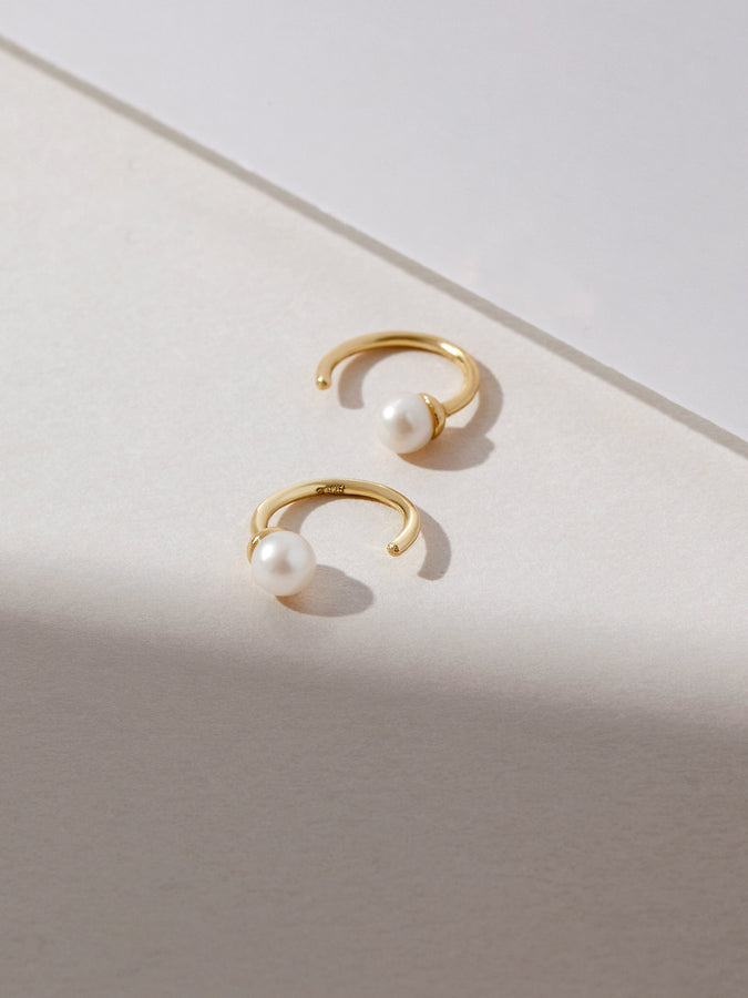 Tiny Pearl Earrings  Gold or Silver – Shop Callie Jewelry