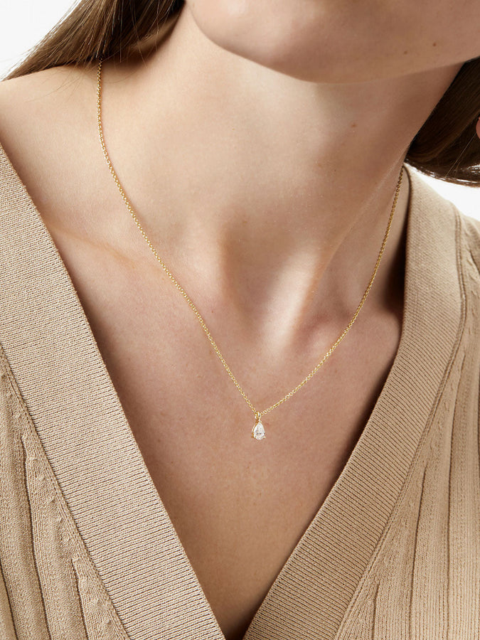 Gold Pendant - Floating Diamond Charm, Ana Luisa
