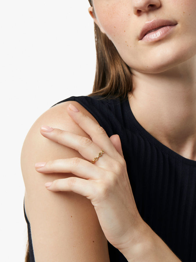 Gold Chain Ring - Shiso | Ana Luisa Jewelry