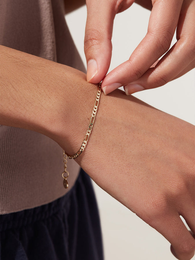 Figaro Chain Bracelet - Elijah Regular | Ana Luisa Jewelry