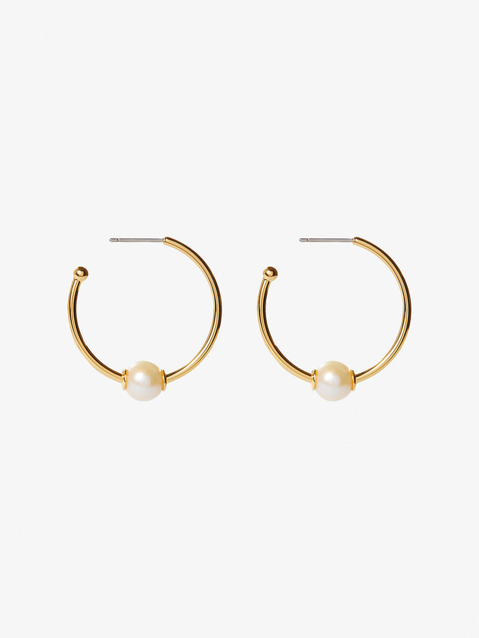 Pearl Huggie Hoops - Frida | Ana Luisa Jewelry