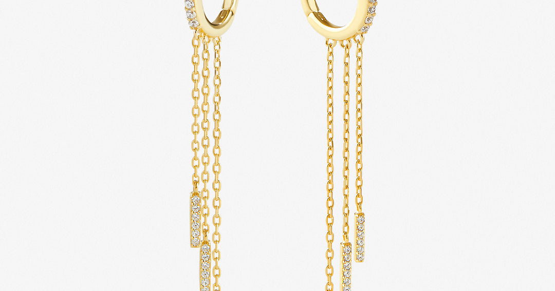 Gold Chain Earrings - Shane | Ana Luisa Jewelry