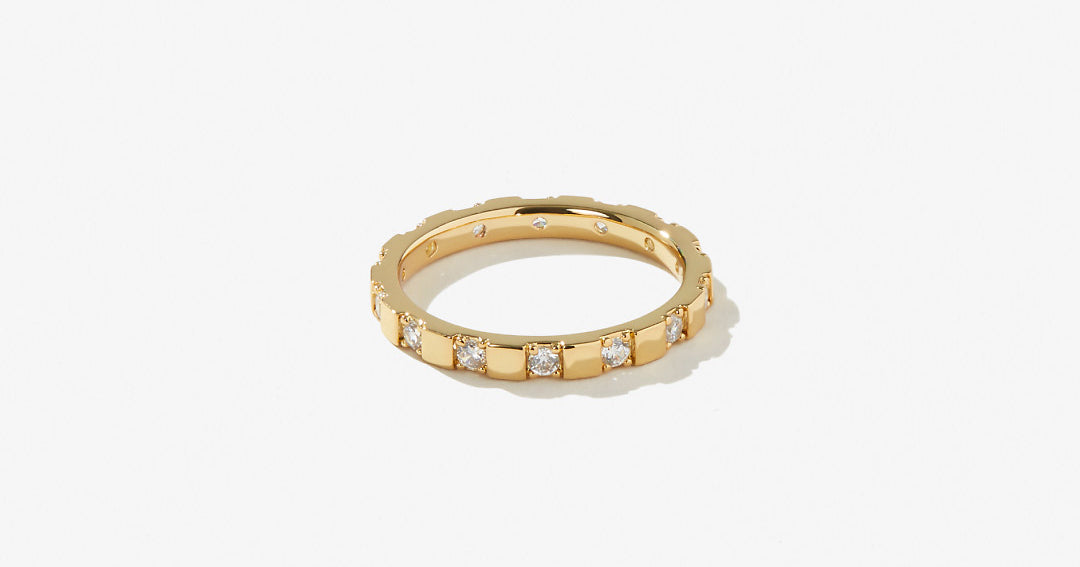 Gold Band Ring - Gold Diamond Signet Ring, Ana Luisa