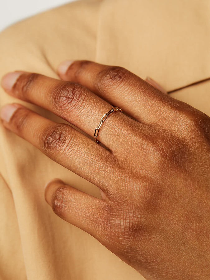Gold Chain Ring - Shiso | Ana Luisa Jewelry