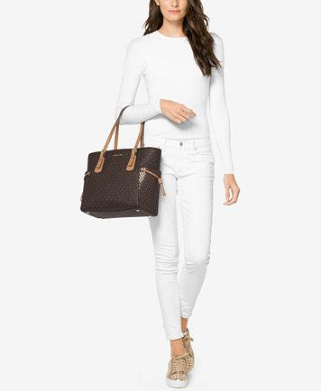 michael kors voyager medium logo tote