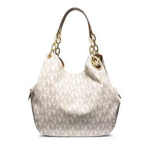 michael kors white bag with logo