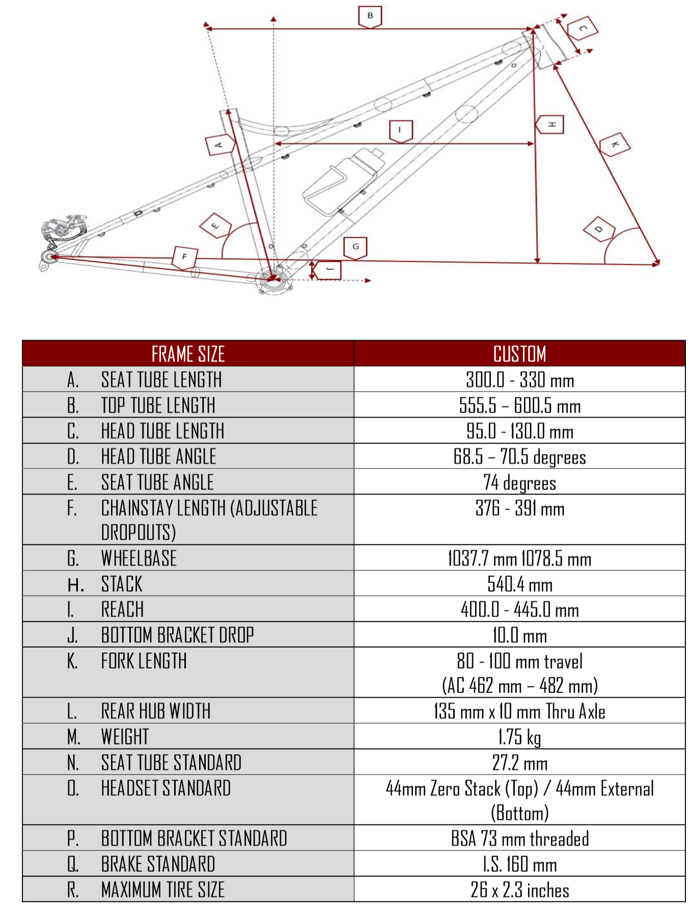 titanium dirt jump frame