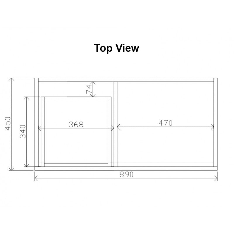 Oslo - White Oak Wall Hung Floating Bathroom Left Side ...