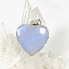 Heart - Blue Lace Agate Heart Pendant