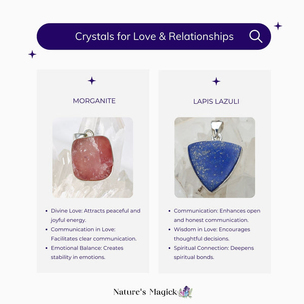 The Top Crystals To Attract Love And Improve Relationships - Morganite and Lapis Lazuli