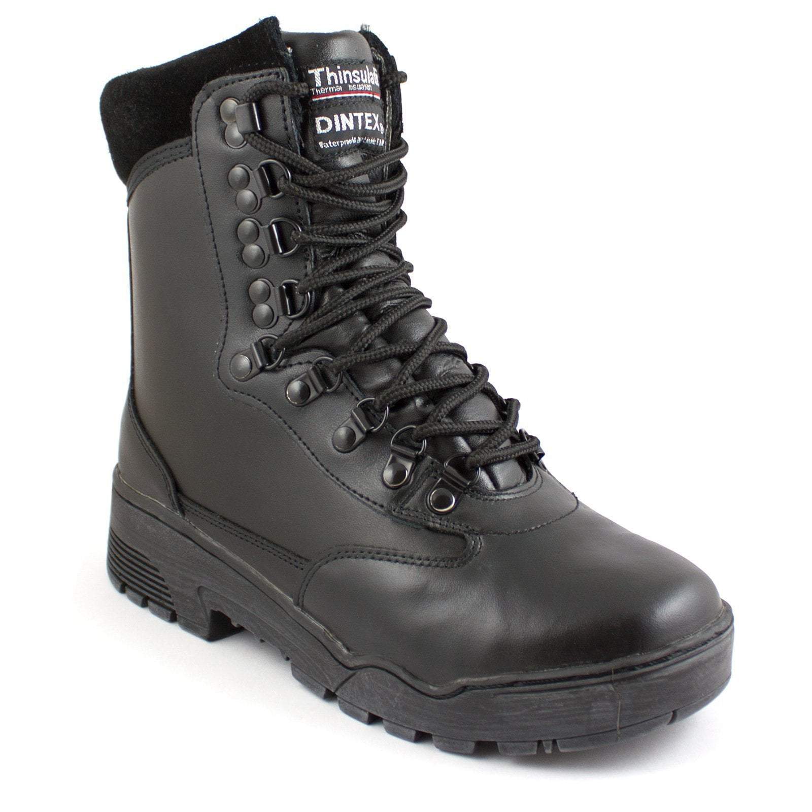 black tactical waterproof boots