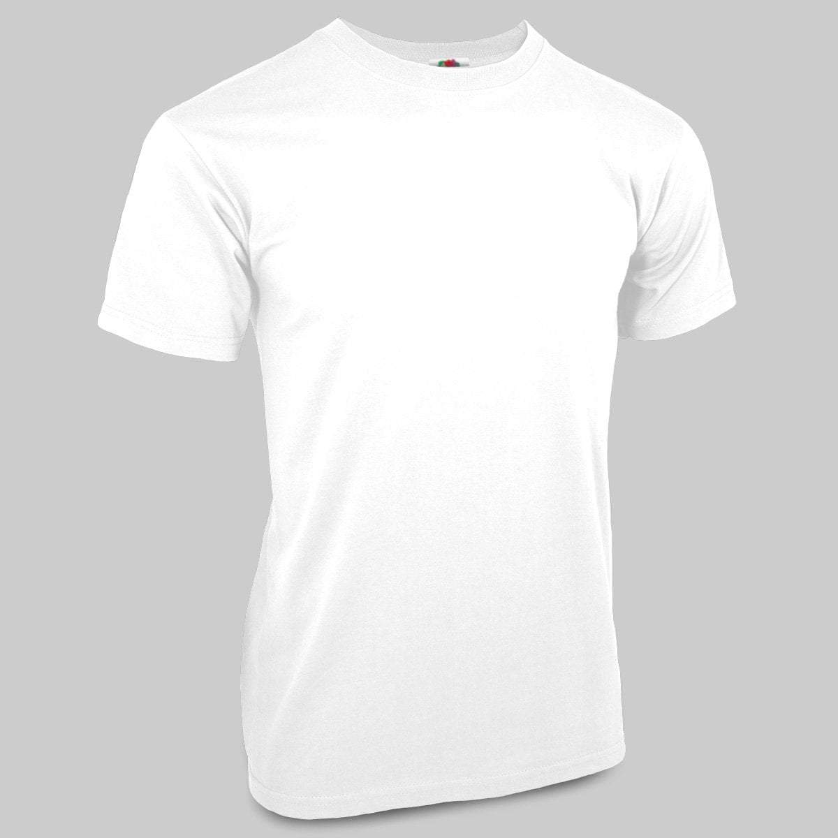 white crew neck tee