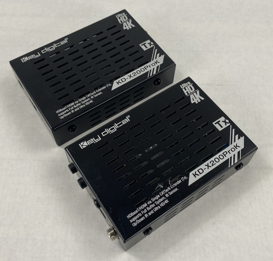 Key Digital KD-X200ProK Tx HDBaseT/HDMI via Single CAT5e/6 Extender Lot of 2