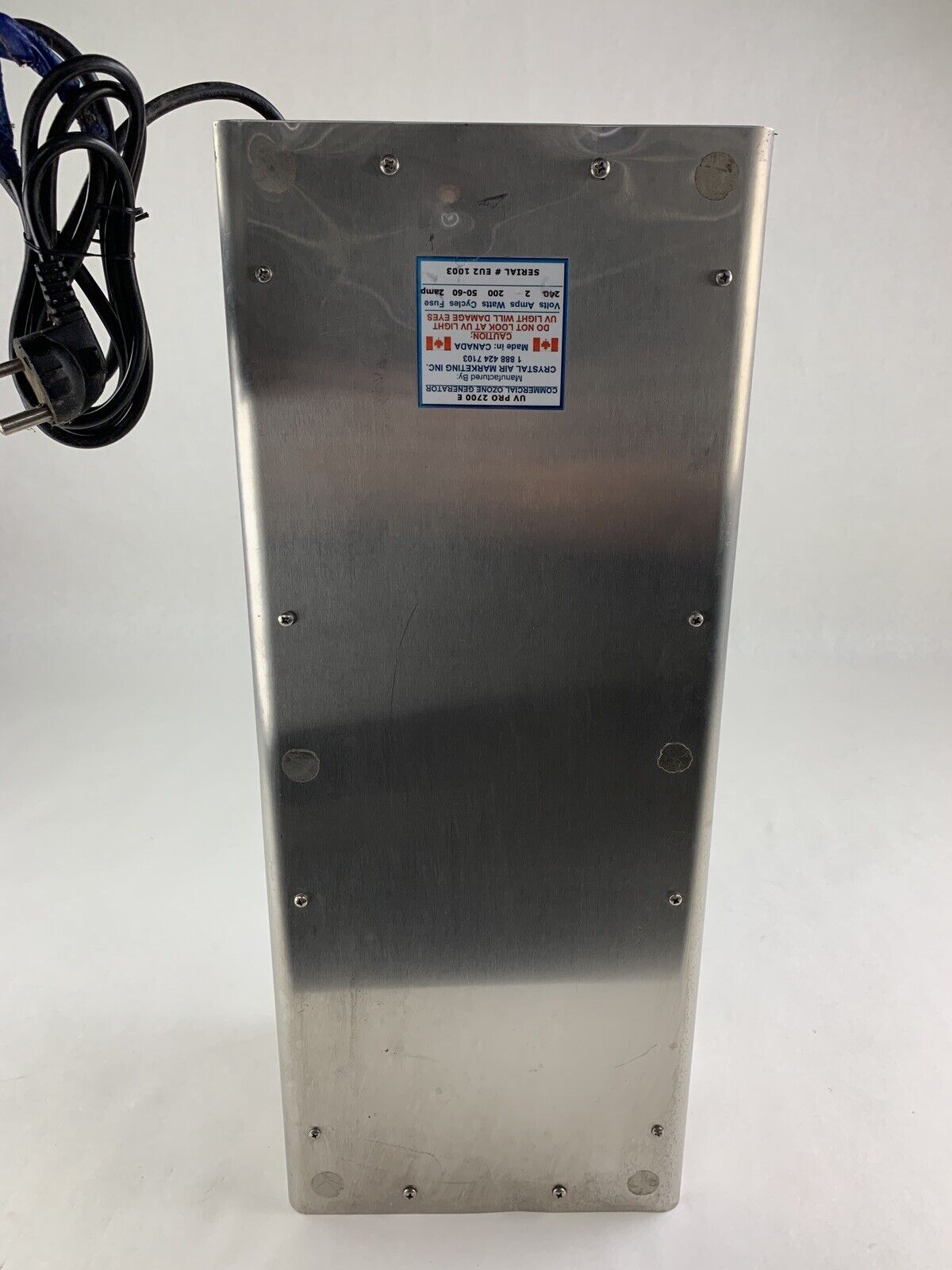 UV Pro 2700 E Industrial Crystal Air Ozone Generator 240V Untested - Image 11