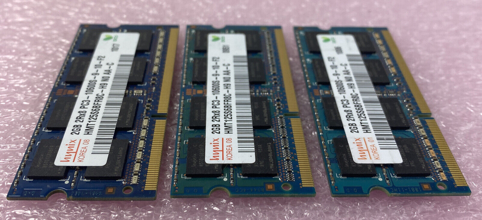 Lot( 3 ) 2GB Hynix HMT125S6BFR8C-H9 DDR3 2Rx8 PC3-10600S So-DIMM Lapto