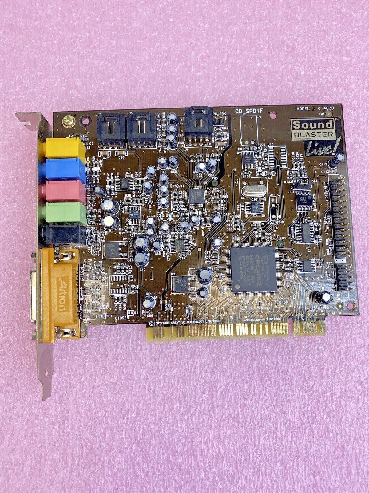 Creative Labs CT4830 SoundBlaster Live! PCI sound card with gameport