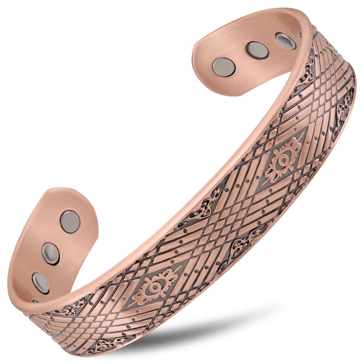 MagEnergy Copper Bracelet for Men Double Raw Magnets for India | Ubuy