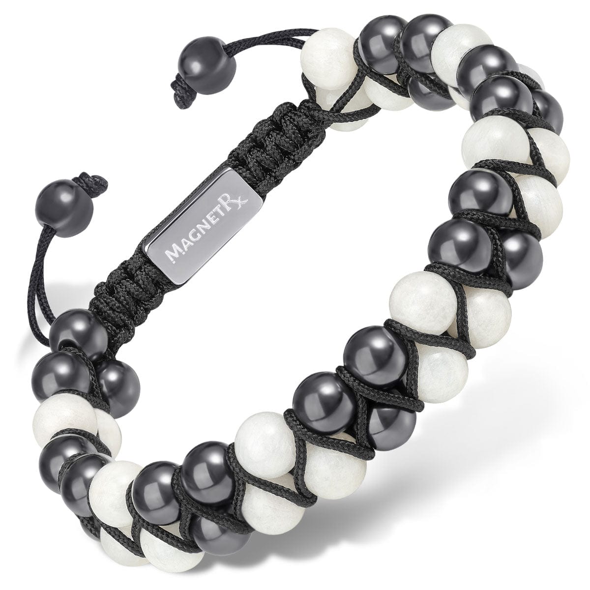 Extends Gemstone 3mm Bead Bracelet-Hematite Signature Cross - Charlotte's  Web Monogramming & Gifts