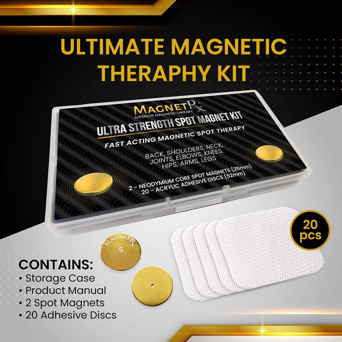 Biomagnetic Therapy Neodymium Magnet Kit (2 Units)