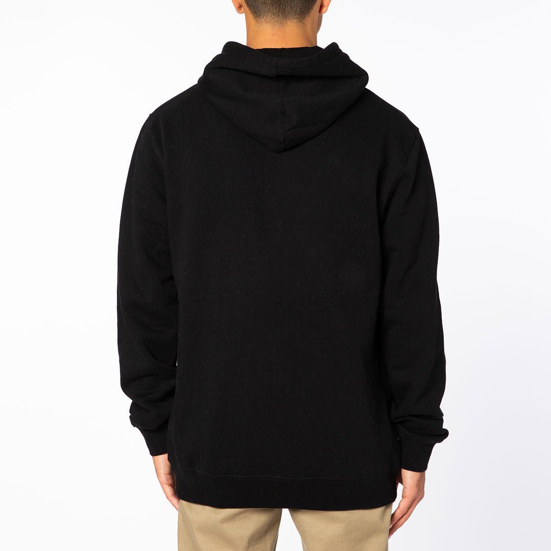 Black / White Embroidered Cursive French Terry Hoodie – Seek Discomfort