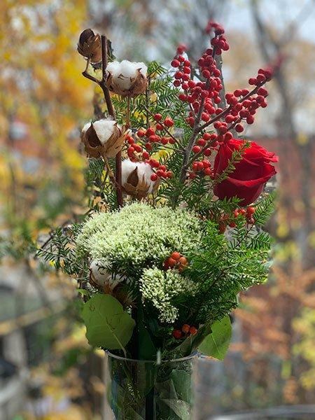 Bouquet de fleurs pour Noël - Livraison - Montréal - Laval - Longueuil
