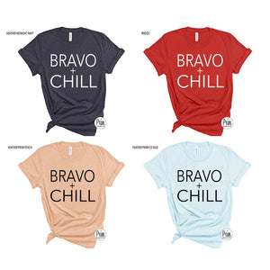 Designs by Prim Bravo and Chill Funny Bravo Fan Soft Unisex T-Shirt | Real Housewives Humor Going Home to watch Bravo Graphic Tee