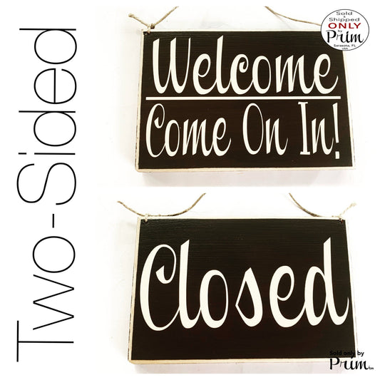  8x6 Welcome Bienvenidos Custom Wood Sign Spanish English  Abierto Abierta Cerrado Signo español Bienvenidos Bi-lingual Office Door  Hanger : Office Products