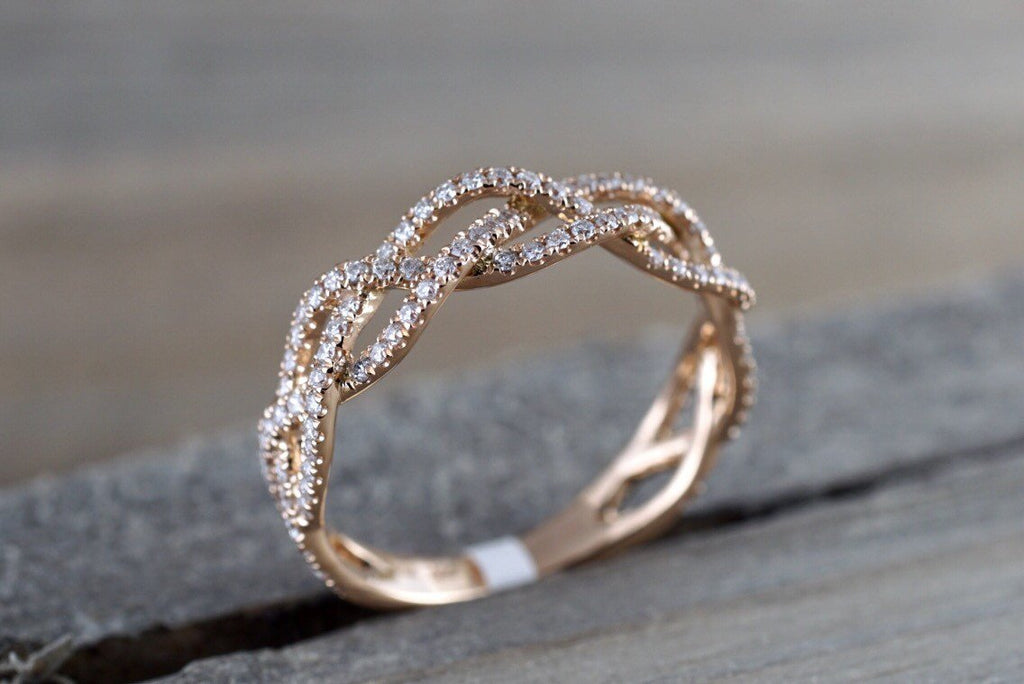 14k Rose Gold 3/4 Diamond Infinity 