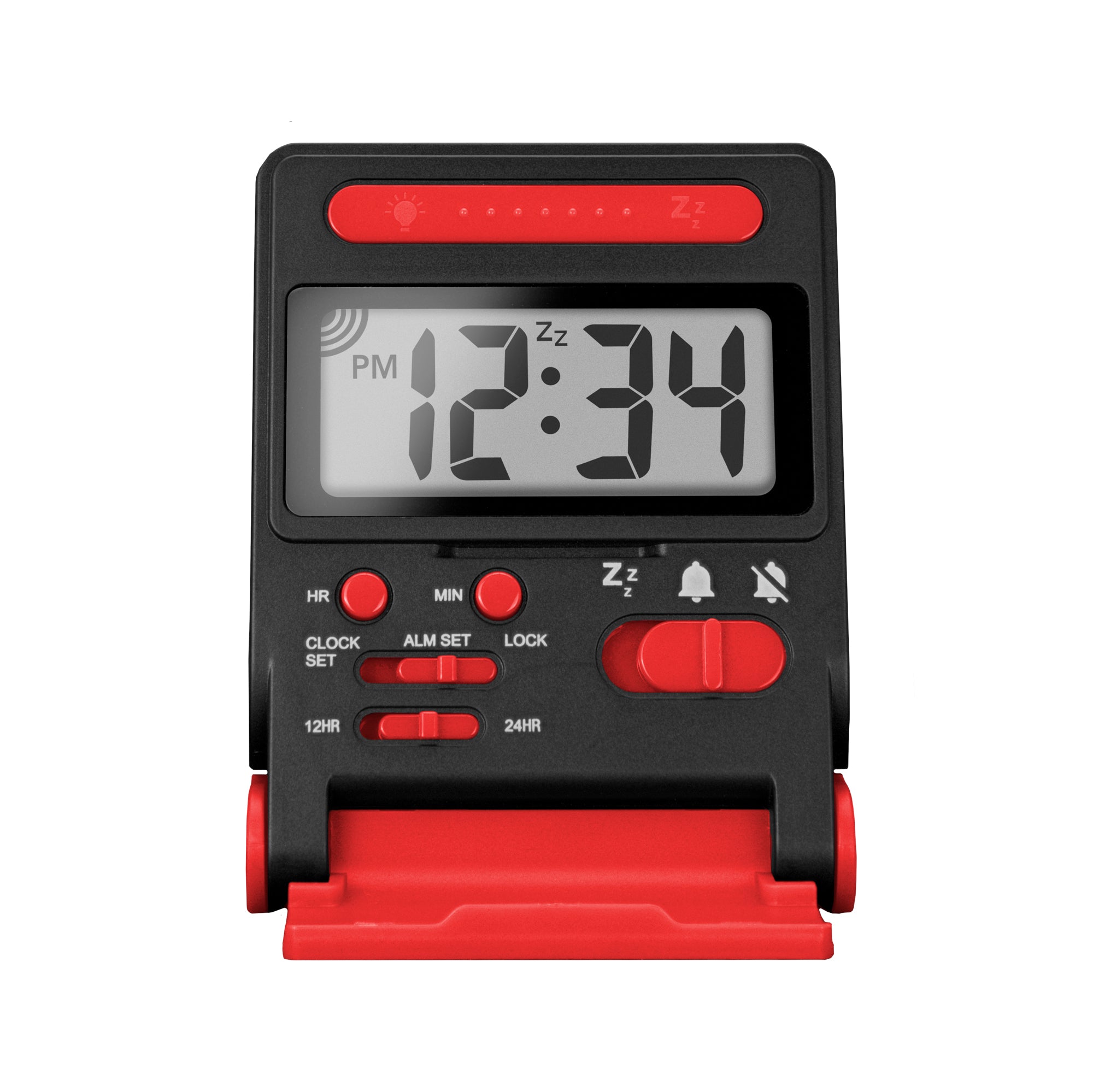 Mini Non-Ticking Analog Alarm Clock with Auto Backlight and Snooze Fun –  Marathon Watch