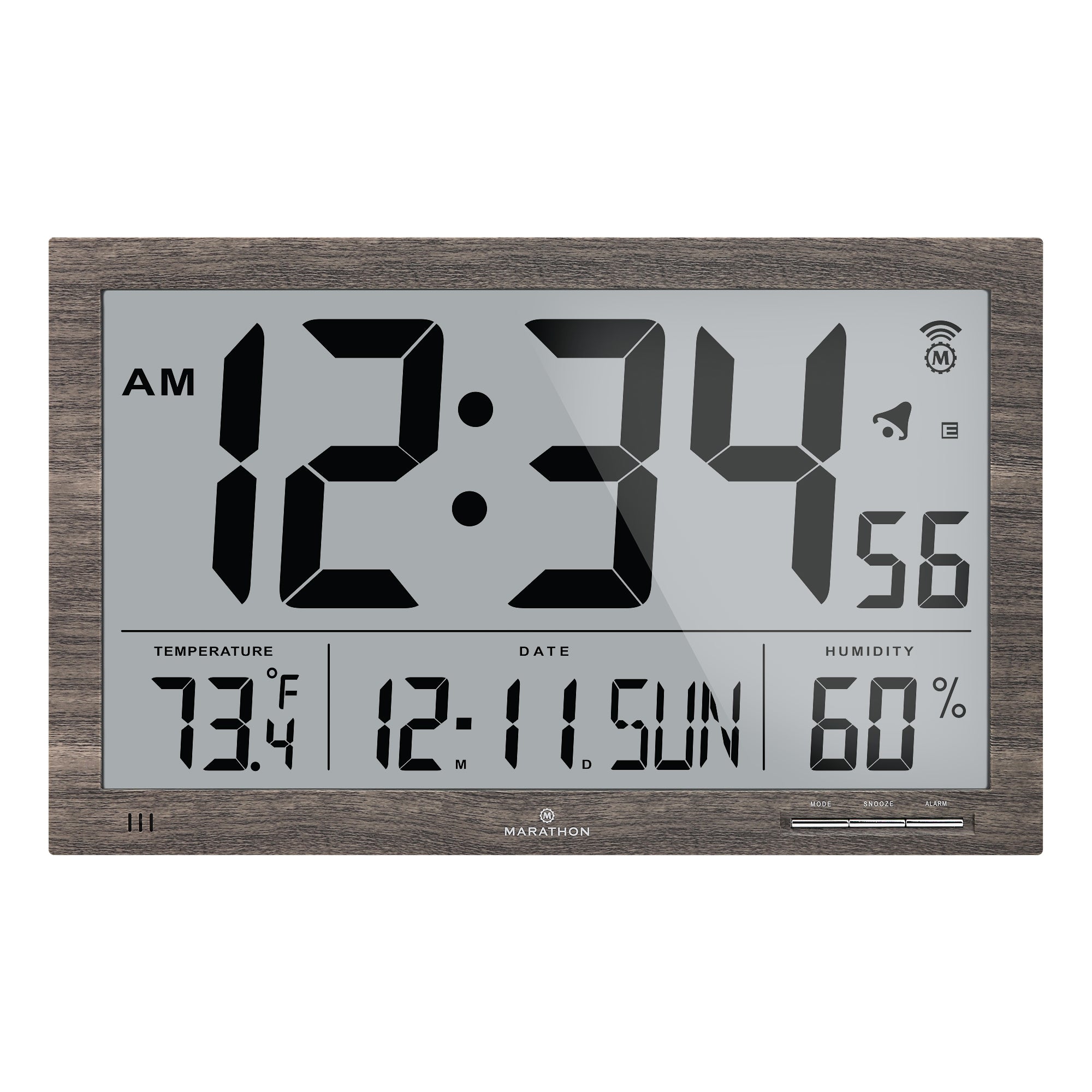 Atomic Weather Station and Clock with 3 Remote Sensors – Marathon